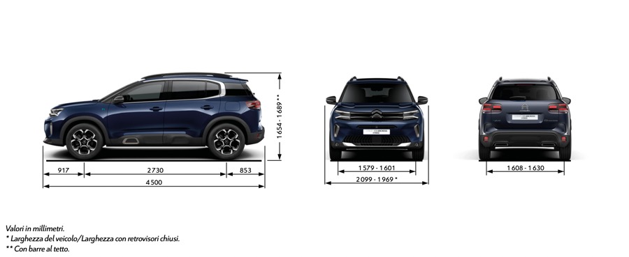 Citroën C5 Aircross Hybrid dimensioni