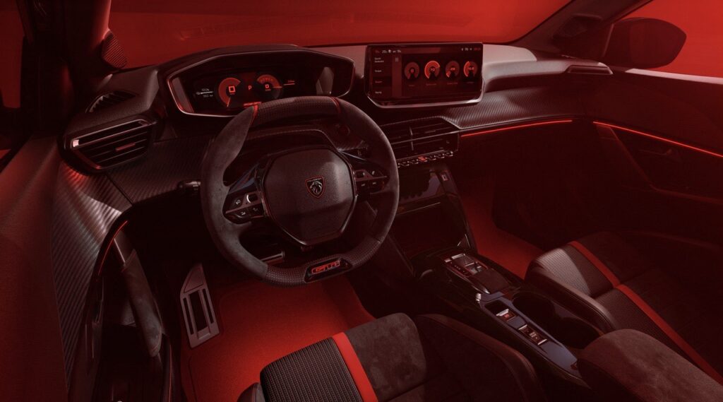Interni Peugeot e-208 GTi