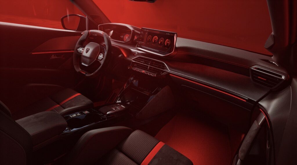 Interni Peugeot e-208 GTi