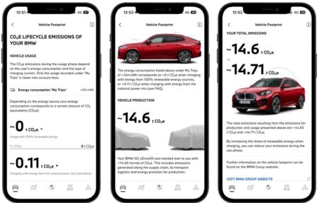 App BMW impronta CO2