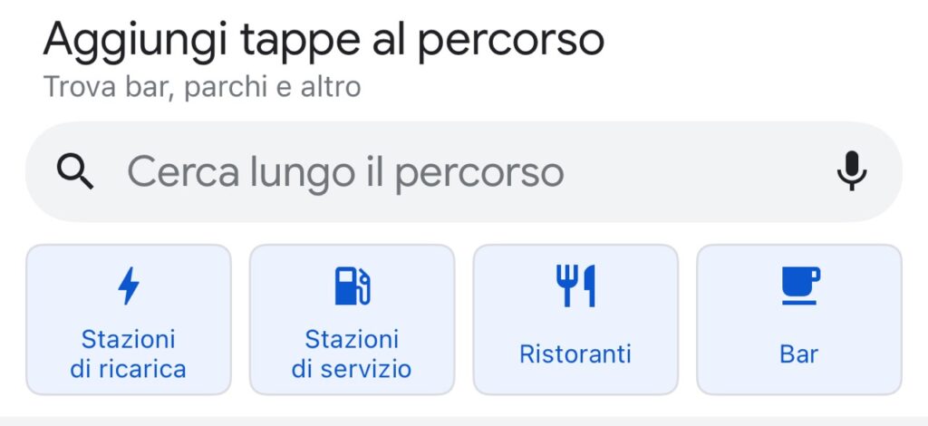 Aggiunta tappe al percorso su Google Maps